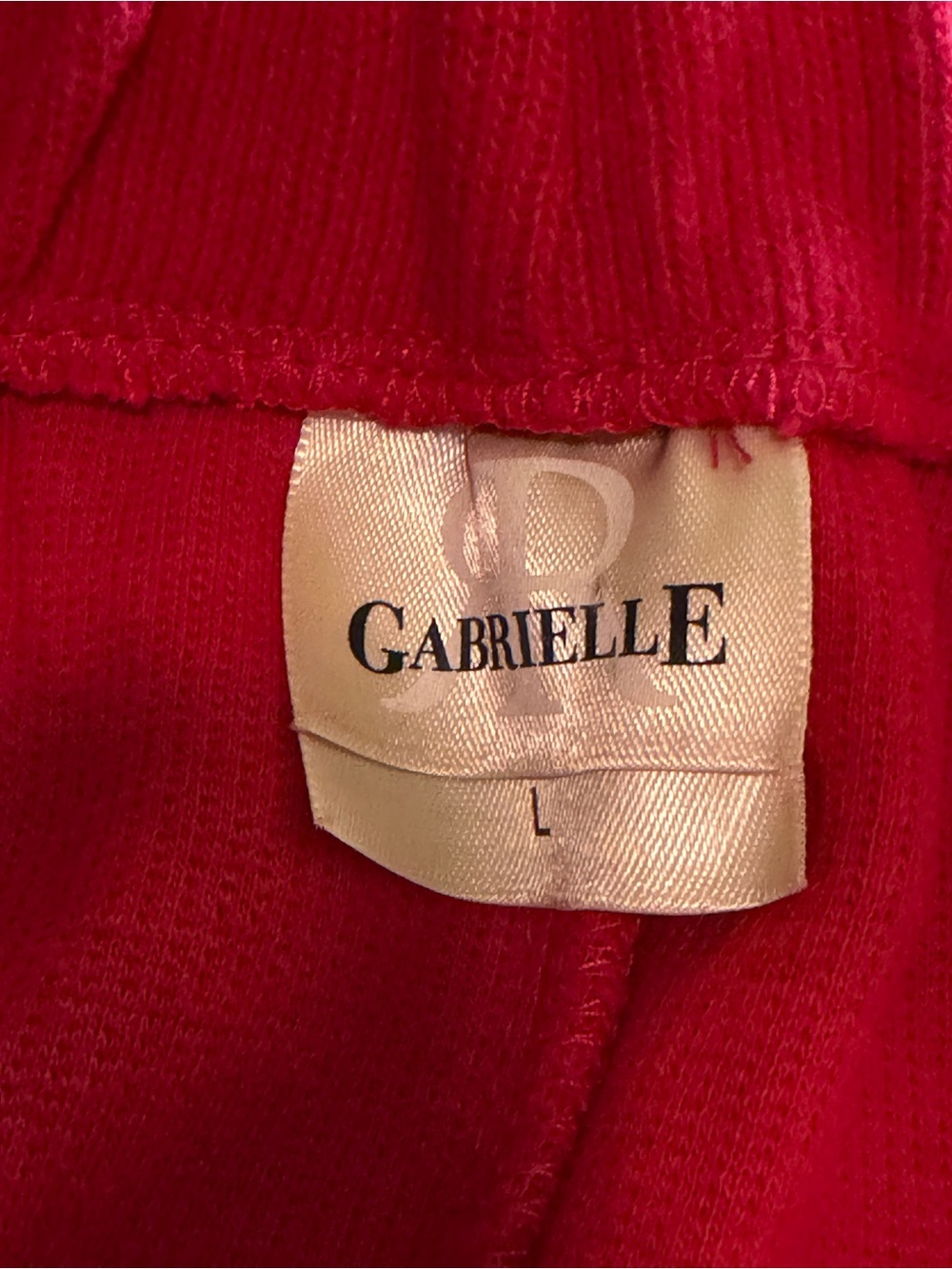 Vintage Gabrielle Red Cotton Sweater Knit Column Skirt L Made USA 1990’s - Picture 8 of 10